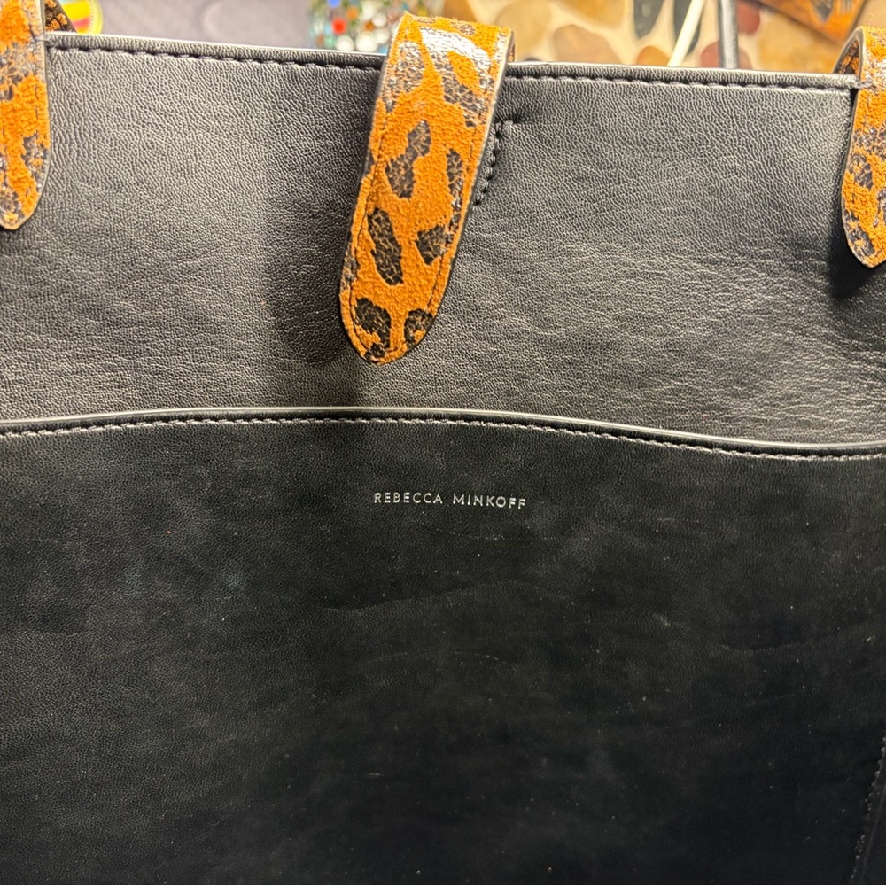 Rebecca Minkoff Leopard Print Tote - Brown and Black - Picture 8 of 12